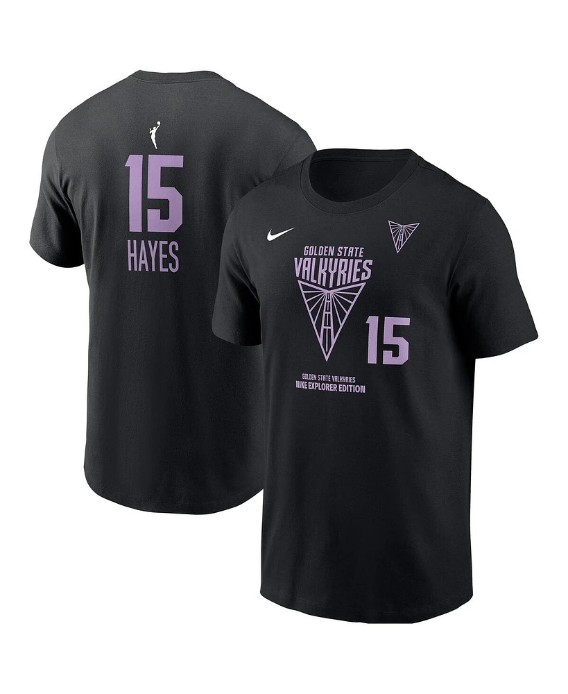 Nike Men's Tiffany Hayes Eclipse Black Golden State Valkyries Explorer Edition Name Number T-Shirt