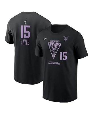 Nike Men's Tiffany Hayes Eclipse Black Golden State Valkyries Explorer Edition Name Number T-Shirt