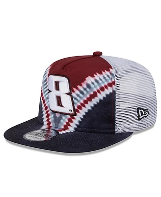 New Era Men's Black Kyle Busch Golfer Tie-Dye Snapback Hat