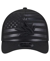 New Era Men's Black San Jose Sharks Game Day Stealth Flag 9FORTY A-Frame Adjustable Hat