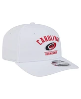 New Era Men's White Carolina Hurricanes Team Lockup Basic 9SEVENTY Adjustable Hat