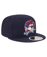 New Era Big Boys and Girls Navy Major League Neon 59FIFTY Fitted Hat