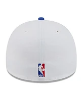 New Era Men's White/Blue York Knicks 2025 Nba Draft A-Frame 59FIFTY Fitted Hat