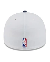 New Era Men's White/Navy Minnesota Timberwolves 2025 Nba Draft A-Frame 59FIFTY Fitted Hat
