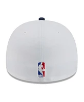 New Era Men's White/Navy Denver Nuggets 2025 Nba Draft A-Frame 59FIFTY Fitted Hat