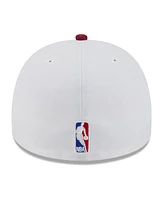 New Era Men's White/Wine Cleveland Cavaliers 2025 Nba Draft A-Frame 59FIFTY Fitted Hat