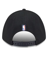 New Era Men's Black Miami Heat 2025 Nba Draft M-Crown A-Frame 9FORTY Adjustable Hat