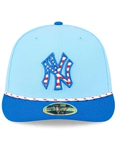 New Era Men's Light Blue/Blue New York Yankees 2025 Fourth of July Low Profile 59FIFTY Fitted Hat
