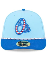 New Era Men's Light Blue/Blue Baltimore Orioles 2025 Fourth of July Low Profile 59FIFTY Fitted Hat