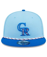 New Era Men's Light Blue/Blue Colorado Rockies 2025 Fourth of July 9FIFTY Snapback Hat