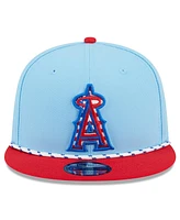 New Era Men's Light Blue/Red Los Angeles Angels 2025 Fourth of July 9FIFTY Snapback Hat
