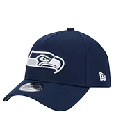 New Era Men's College Navy Seattle Seahawks 50th Season A-Frame 9FORTY Adjustable Hat