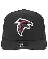 New Era Men's Black Atlanta Falcons Team Collection 9SEVENTY Stretch-Snap Adjustable Hat