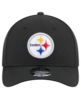 New Era Men's Black Pittsburgh Steelers Team Collection 9FORTY M-Crown Adjustable Hat