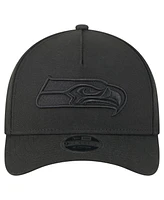New Era Men's Black Seattle Seahawks Team Collection 9FORTY M-Crown A-Frame Adjustable Hat