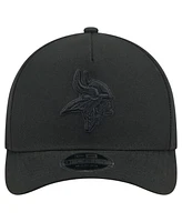 New Era Men's Black Minnesota Vikings Team Collection 9FORTY M-Crown A-Frame Adjustable Hat