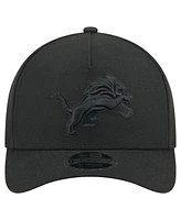 New Era Men's Black Detroit Lions Team Collection 9FORTY M-Crown A-Frame Adjustable Hat