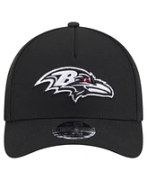 New Era Men's Black Baltimore Ravens Team Collection 9FORTY M-Crown A-Frame Adjustable Hat