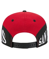 New Era Men's Scarlet/Black San Francisco 49ers Split 9FIFTY Snapback Hat