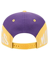 New Era Men's Purple/Gold Minnesota Vikings Split 9FIFTY Snapback Hat