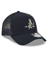 New Era Men's Navy Atlanta Braves 2025 Big League Chew A-Frame 9FORTY Adjustable Trucker Hat