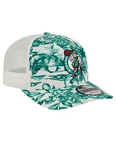 New Era Men's White Boston Celtics Lemon Tree 9SEVENTY Adjustable Hat