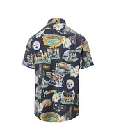Reyn Spooner Men's Black Pittsburgh Steelers Scenic Button-Down Shirt