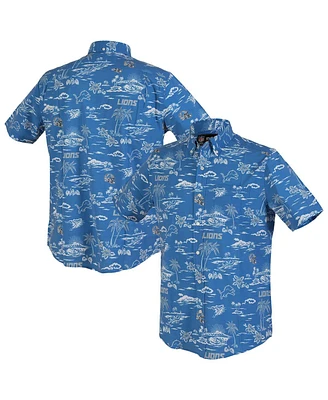 Reyn Spooner Men's Blue Detroit Lions Kekai Performance Button-Down Shirt