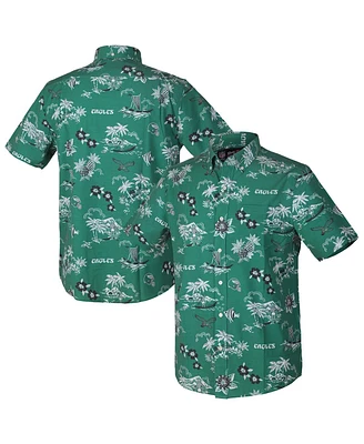 Reyn Spooner Men's Green Philadelphia Eagles Throwback Kekai Performance Button-Down Shirt