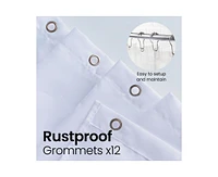 LiBa Cloth Fabric Shower Curtain, Heavy Duty Waterproof