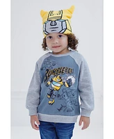Transformers Toddler Boys Fleece Sweatshirt and Cosplay Costume Hat