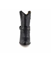 Forastero Women's Western Leather Boots with Buckle