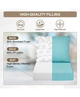 Aoodor 21x21 Inch Outdoor Deep Seat Cushion Set with Adjustable Straps and Waterproof