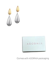 Adornia Two Tone Mixed Metal Teardrop Drop Earrings