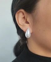 Adornia Cultivated Pearl Teardrop Sculptural Studs