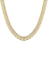 Adornia Gold Plated Grid Chain Necklace