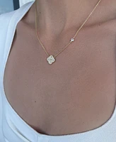 Adornia Cubic Zirconia Clover Pendant Necklace