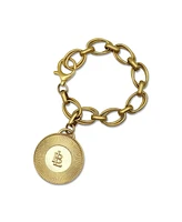 Bowood Lane 14k Gold Plated Double Sided Coin On 12k Multi Ring Chain Bracelet