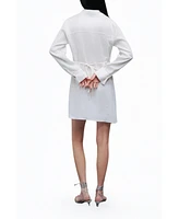 Nocturne Women's Linen Mini Dress with Accessory Detail