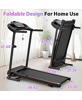 Streamdale Furniture Folding Treadmill, Incline, Bluetooth