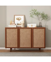 Streamdale Furniture Farmhouse Tv Stand/Console with Doors & Shelves