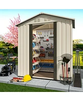 Streamdale Furniture Outdoor Storage Garden Shed 5FTx3FT Apex Roof White