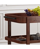 Streamdale Furniture Wood Bar Cart - Mahogany