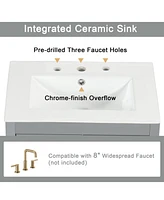 Streamdale Furniture 24" Bathroom Vanity with Sink & Drawers