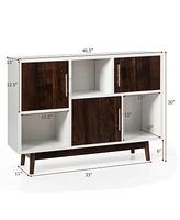 Volenca Wood Display Sideboard Storage Cabinet with Storage Compartments