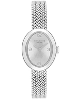 Coach Women's Sammy Silver Tone Stainless Steel Mesh Bracelet Watch, 22.5mm