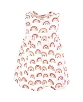 Hudson Baby Girls Cotton Dress And Cardigan Set, Sunshine Rainbows
