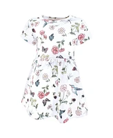 Hudson Baby Infant and Toddler Girls Cotton Dresses, Hummingbird Garden
