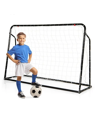 2-in-1 Kids Soccer Rebounder and Soccer Goal with Adjustable Height
