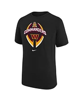 Nike Big Boys and Girls Black Washington Commanders Icon Legend T-Shirt